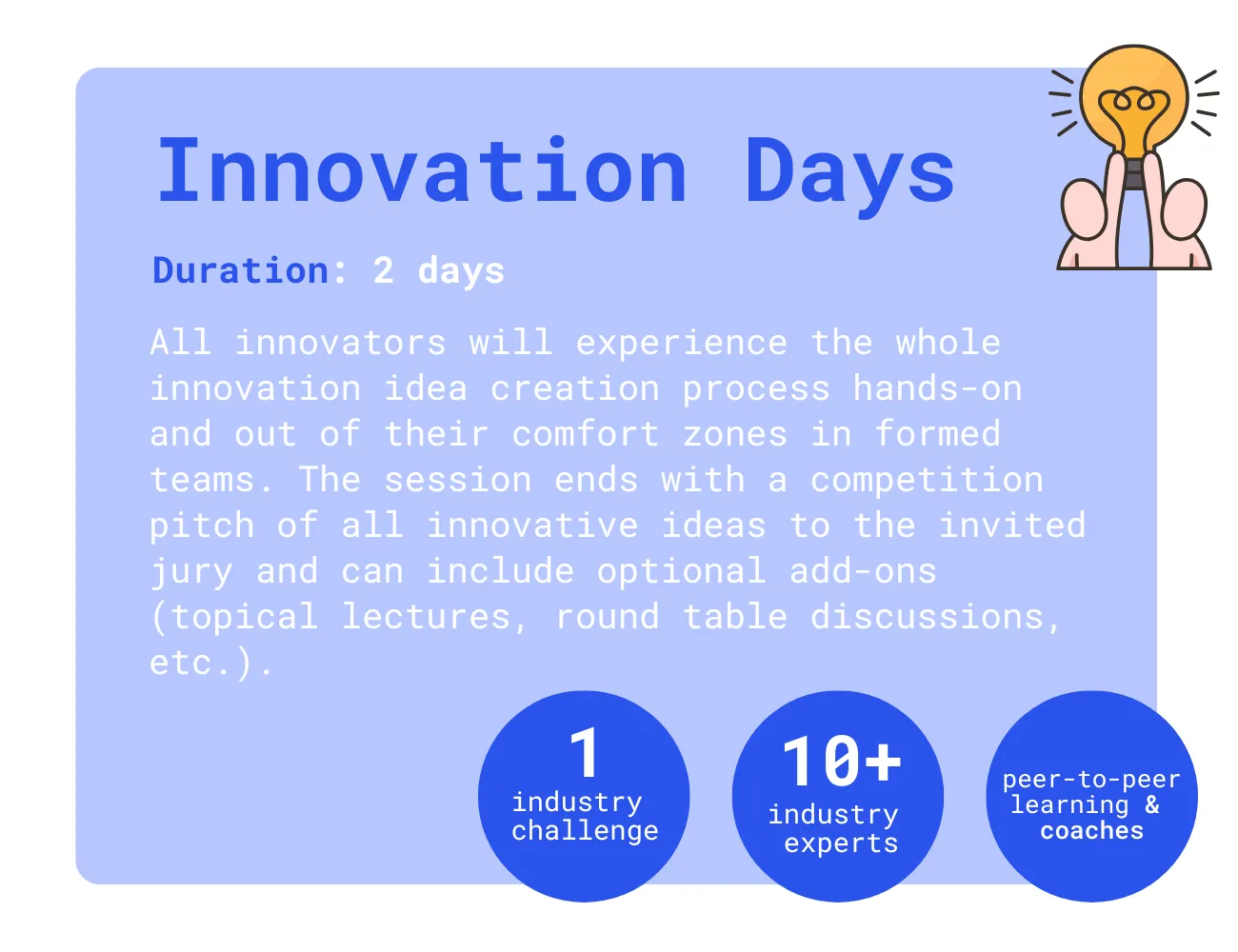 Our flagship sessions 1